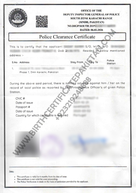 How to Verify Police Clearance Certificate Karachi Online